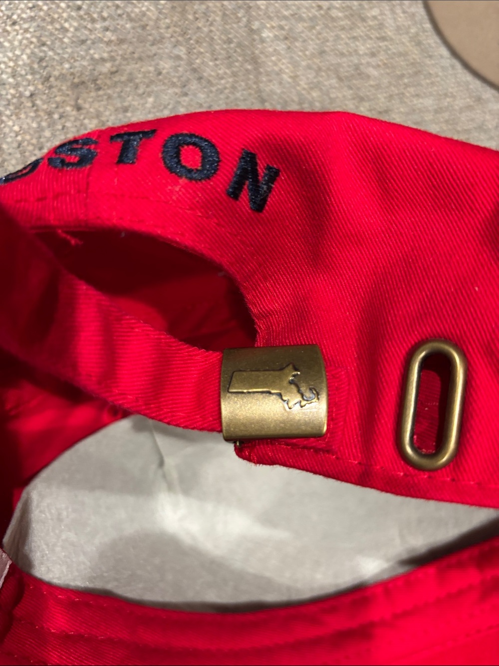 Boston Red Embroidered Baseball Cap - Picture 7 of 10